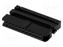 Plug; IDC; female; PIN: 22; IDC; for ribbon cable; 1mm; gold flash
