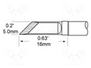 Tip; knife; 5mm; 366°C; for soldering station