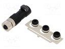 Plug; M12; PIN: 5; female; A code-DeviceNet / CANopen; for cable