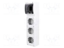 Enclosure: for modular components; grey; No.of mod: 6; Holes no: 3
