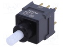 Switch: push-button; Pos: 2; DPDT; 0.4A/28VAC; Leads: for soldering