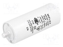 Capacitor: for discharge lamp; 30uF; 250VAC; ±10%; Ø40x83mm; V: 6