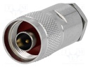 Plug; N; male; straight; RG213; 11mm; soldering,clamp; for cable