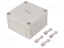 Enclosure: multipurpose; X: 94mm; Y: 94mm; Z: 57mm; TK PS; grey; IP66
