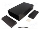 Enclosure: with panel; 1455; X: 125mm; Y: 220mm; Z: 51mm; aluminium
