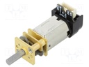 Motor: DC; with gearbox; HPCB 6V; 6VDC; 1.5A; Shaft: D spring; 210: 1