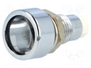 LED holder; 5mm; metal; convex; IP67