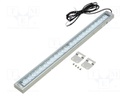 LED lamp; cool white; 2400lm; 6500K; -10÷50°C; 24VDC; IP66; 3m