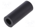 Spacer sleeve; cylindrical; polystyrene; L: 18mm; Øout: 7mm; 70°C