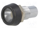 LED holder; 5mm; metal; convex; IP67