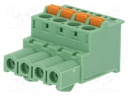 Pluggable terminal block; 5.08mm; ways: 4; angled 90°; plug; 320V