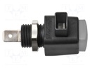 Laboratory clamp; grey; 16A; Contacts: nickel; Mounting: screw
