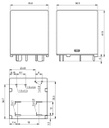 Relay: electromagnetic power; DPST-NO + SPST-NC; Ucoil: 12VDC