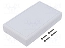 Enclosure: desktop; TENCLOS FLAT; X: 85mm; Y: 145mm; Z: 27mm; ABS