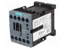 Contactor: 3-pole; NO x3; Auxiliary contacts: NO; 24VDC; 9A; 3RT20