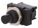 Switch: push-button; Pos: 2; SPST-NO; 6A/250VAC; black; none; IP40