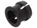 LED holder; 5mm; two-piece; black; UL94V-2; L: 6.3mm; Mat: polyamide