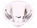 LED lens; round; Mat: PMMA plexiglass; transparent; 4÷11°