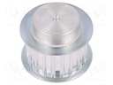 Belt pulley; AT5; W: 16mm; whell width: 27mm; Ø: 30.6mm; aluminium