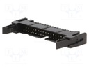 Socket; IDC; male; PIN: 34; straight; with ejector; THT; gold-plated