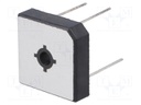 Single-phase bridge rectifier; Urmax: 600V; If: 25A; Ifsm: 350A