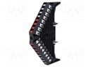 Splice terminal: rail; 1.5mm2; ways: 8; terminals: 32; black; 250VAC