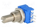 Potentiometer: shaft; THT; 1W; 100kΩ; ±10%; 290°; for PCB; linear