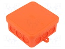 Enclosure: junction box; X: 85mm; Y: 85mm; Z: 40mm; polyetylene; IP55