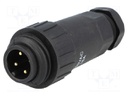 Plug; male; WA22; PIN: 4; 3+PE; IP67; 5÷6.5mm; 16A; screw terminal