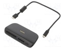 Card reader: memory; USB 3.0; Compact Flash,SD,SD Micro; black