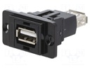 Coupler; USB A socket,both sides; DUALSLIM; USB 2.0; gold-plated