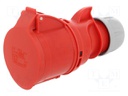 Connector: AC supply 3-phase; socket; female; 32A; 400VAC; IP44