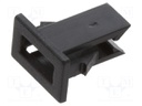 LED holder; one-piece; black; UL94V-2; L: 8.4mm; Mat: polyamide