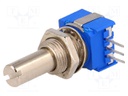 Potentiometer: shaft; THT; 1W; 10kΩ; ±10%; 290°; for PCB; linear