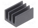 Heatsink: extruded; black; L: 8.5mm; W: 6.3mm; H: 4.8mm; 83K/W