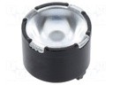 LED lens; round; Mat: PMMA plexiglass; transparent; 36÷44°; Ø: 10mm