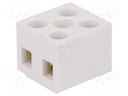 Terminal block; screw terminal; ways: 2; 4mm2; terminals: 4; 500V