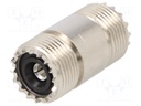 Coupler; UHF female,both sides; straight