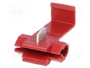 Quick splice; PT; IDC; 0.5÷0.9mm2; 20AWG÷18AWG; for cable; red