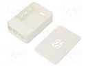 Enclosure: for computer; Raspberry Pi 4 B; white
