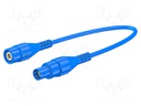 Test lead; BNC male plug-BNC female plug; Len: 1m; blue; Z: 50Ω