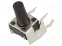 Microswitch TACT; SPST-NO; Pos: 2; 0.05A/12VDC; THT; none; 1.6N