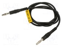 Test lead; 60VDC; 30VAC; 15A; banana plug 4mm,both sides; Len: 1m