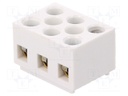 Terminal block; screw terminal; ways: 3; 4mm2; terminals: 6; 500V