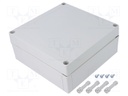 Enclosure: multipurpose; X: 180mm; Y: 180mm; Z: 75mm; MNX; grey; IK08