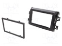 Radio mounting frame; Fiat; 2 DIN; black gloss