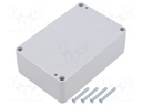 Enclosure: multipurpose; X: 70mm; Y: 105mm; Z: 35mm; ABS; light grey