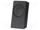 Car loudspeaker enclosure; MDF; black; leather,textil; 8l; 200mm
