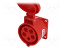 Connector: AC supply 3-phase; socket; female; 32A; 400VAC; IP44