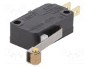Microswitch SNAP ACTION; with lever (with roller); SPDT; Pos: 2